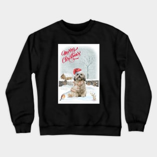 Shih Tzu Merry Christmas Santa Dog Crewneck Sweatshirt